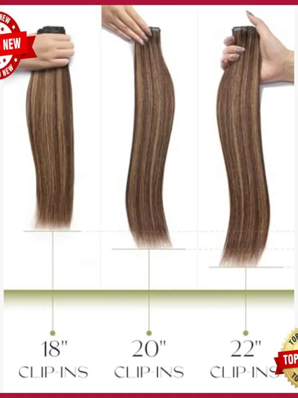 Remy Human Hair Clip-In Extensions 100g Heat Resistant 7 Piece Set